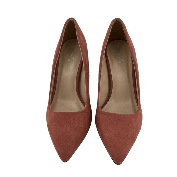 Qupid Pink Suede Pointed Toe Kitten Heels Size 9 Women's - Picture 3 of 7